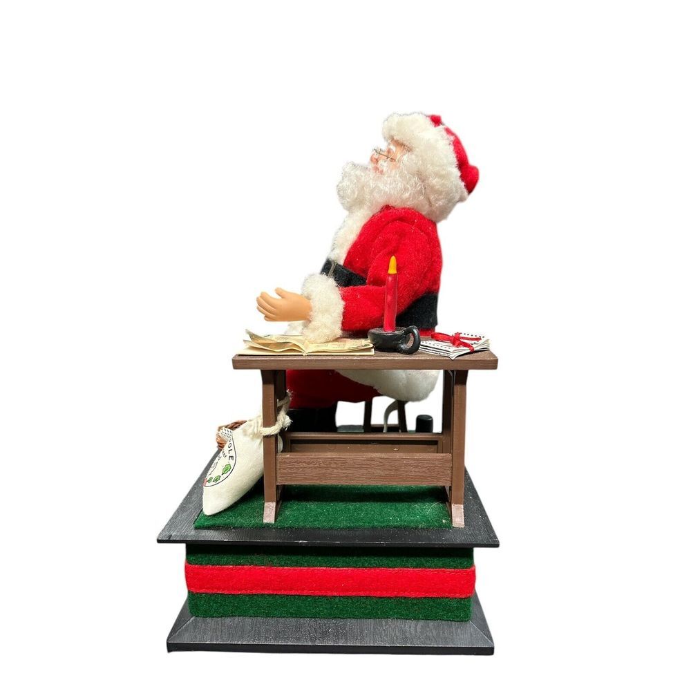 VTG 1990 Smile Ind LTD 1991 Crestone DEAR SANTA Workshop Christmas Musical Scene - Picture 2 of 7